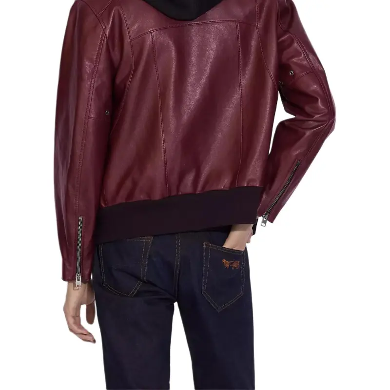 Champion X COACH Jackets Men Burgundy-4