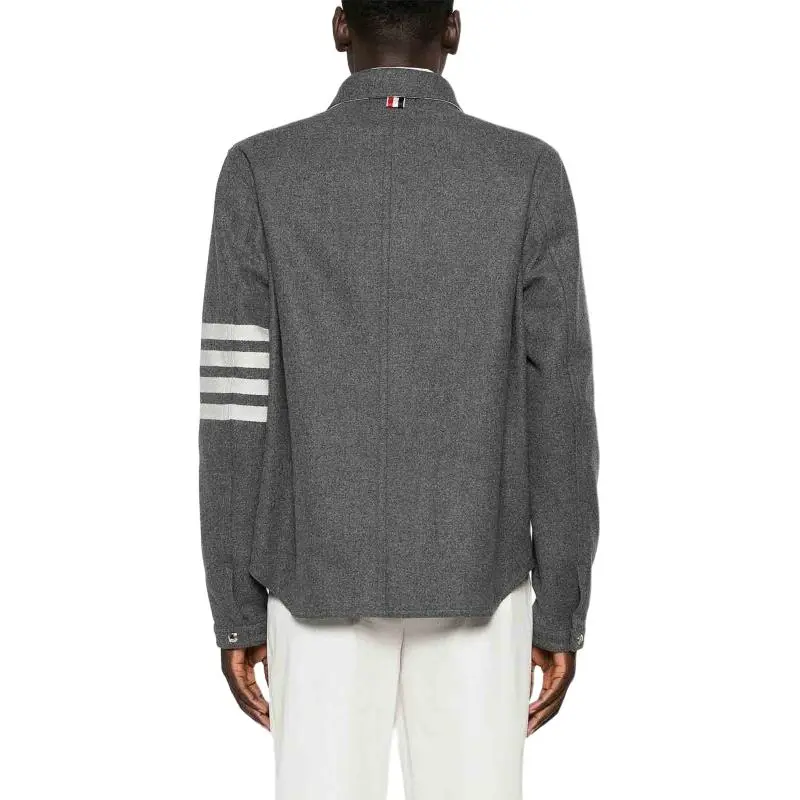 THOM BROWNE Stripe Detailed Buttoned Jacket-4