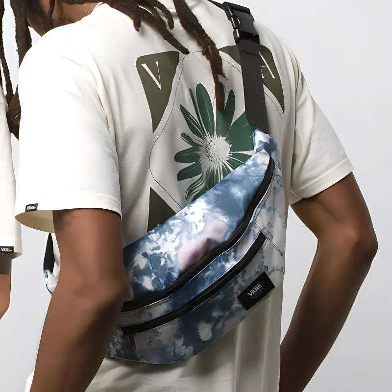 Vans Ward Recyclable Polyester Shoulder Bag Crossbody Bag Fanny Pack Regular Unisex Blue-4