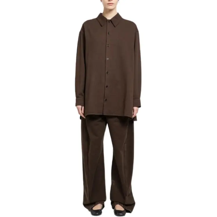 Lemaire Twisted Denim Shirt 'Espresso'-2
