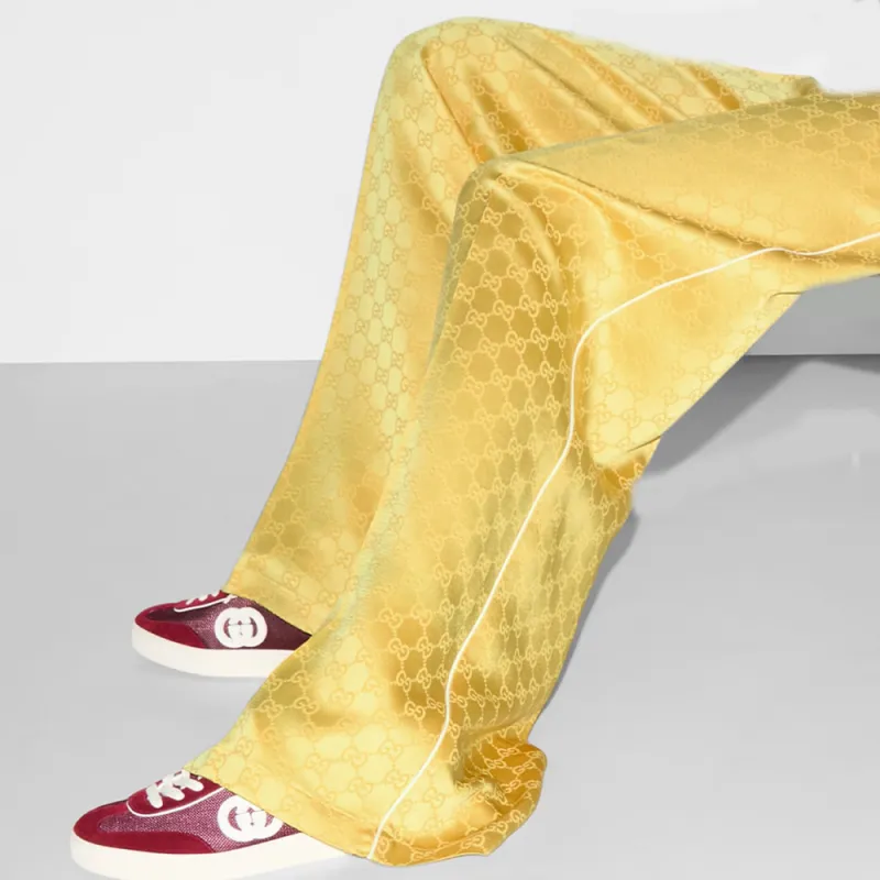 GUCCI Gg Jacquard Elastic Waistband Pants-4