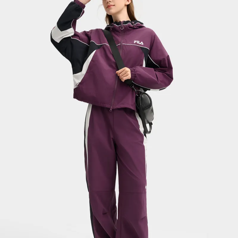 FILA 2025Q1 Woven Coat Women's Italy Version Plum-4