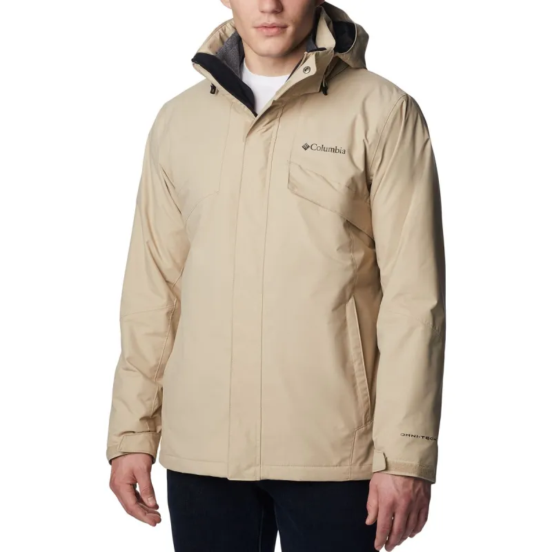 Columbia Outdoor Hiking Waterproof And Windproof Windbreaker Jacket Men's Khaki-2