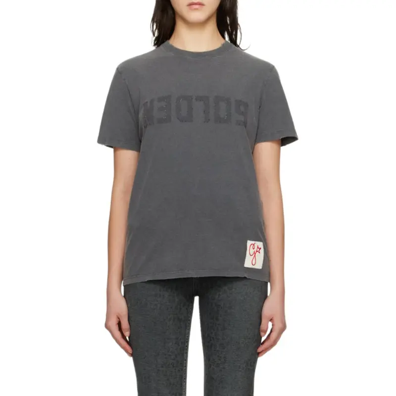 Golden Goose Logo print Crew neck T shirt-7