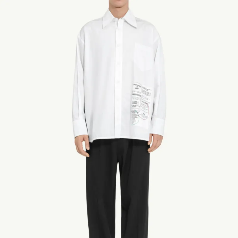 MM6 Maison Margiela Newspaper Printed Shirt-3
