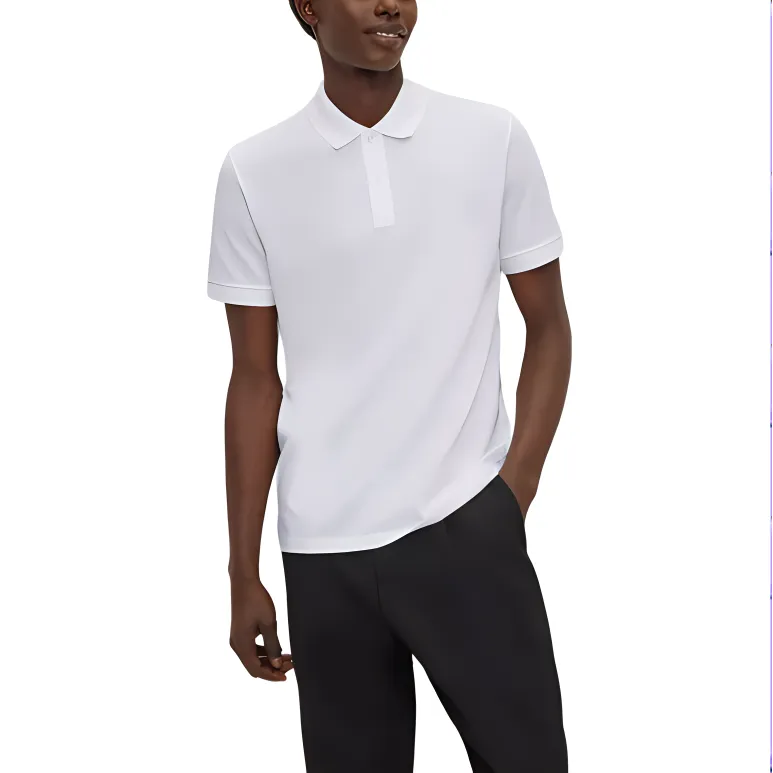 HUGO BOSS Pallas Embroidered Straight Hem Polo Shirt-1