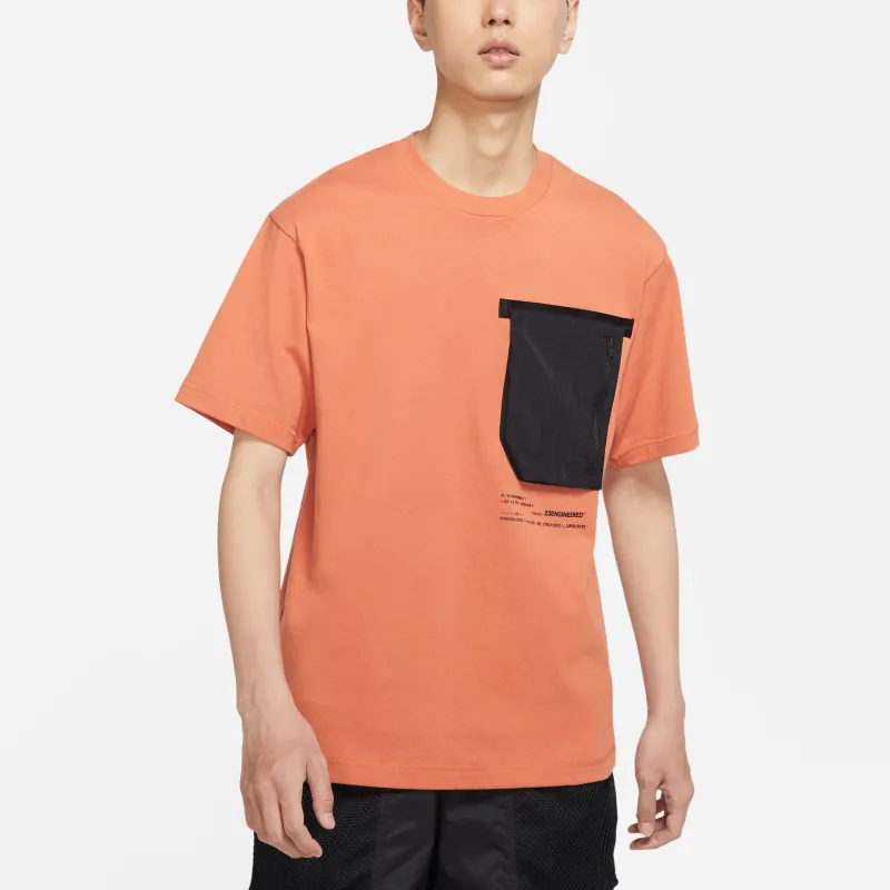 Jordan T Shirts Men Orange Black-2