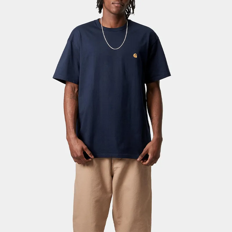 Carhartt WIP Chase S/S Chase T Shirt T Shirt Men's Blue-2