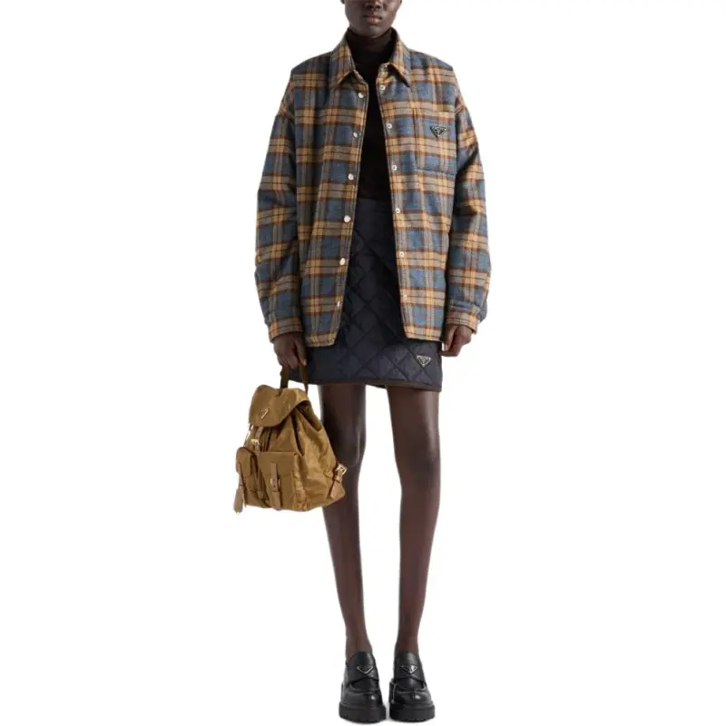 PRADA Checked Wool twill Lumberjack Jacket-1