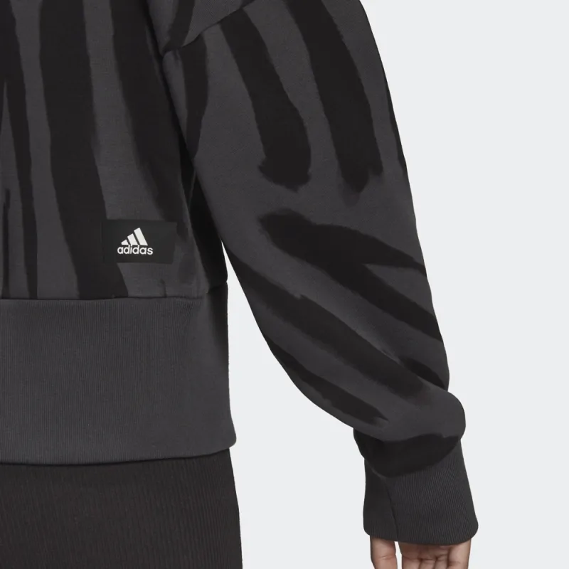 Adidas W FI FF CREW Sweatshirt Women's Gray-4