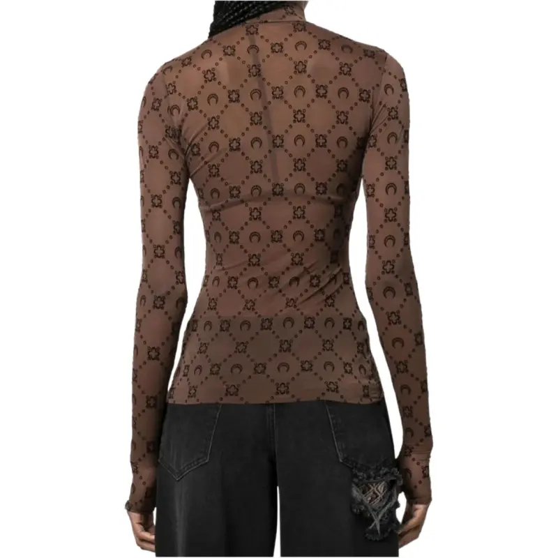 Marine Serre Sweaters Women's Brown-3