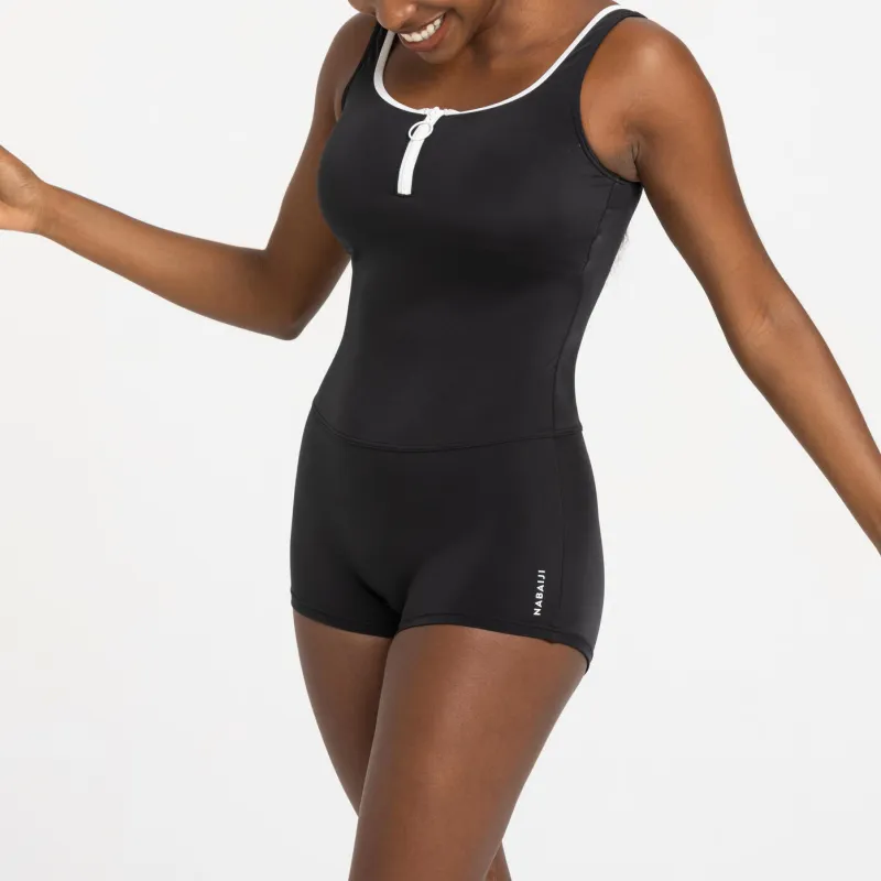 DECATHLON One piece Swimsuit Women's Elegant Black-1