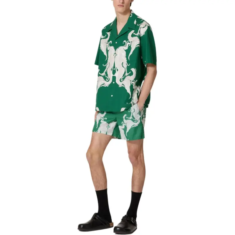 Valentino Abstract Printed Mid Rise Swim Shorts-3