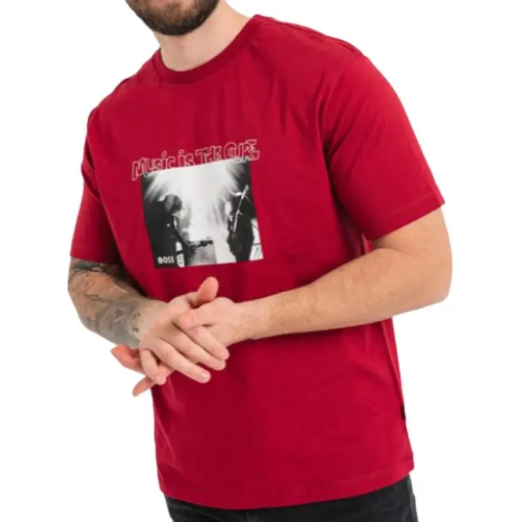 HUGO BOSS T Shirts Men Red-3