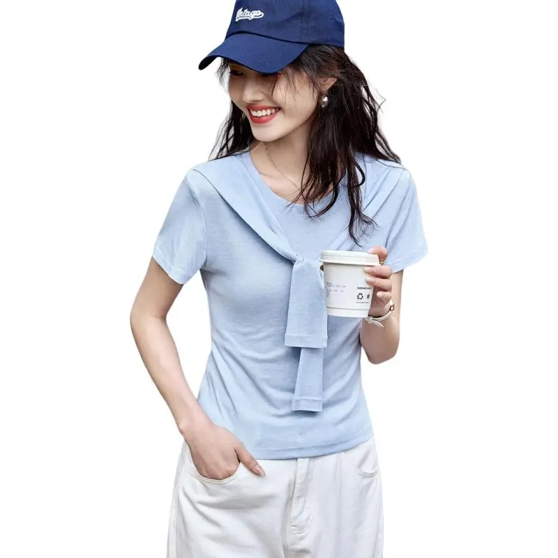 Mu Xiao Xin T Shirts Women's Blue-3