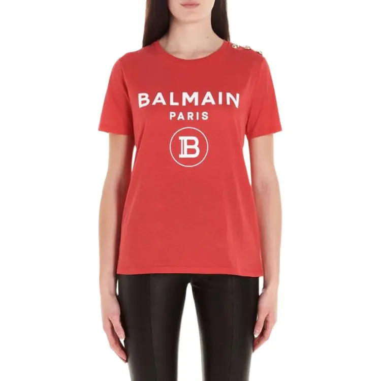 BALMAIN T Shirts Women's Red-1