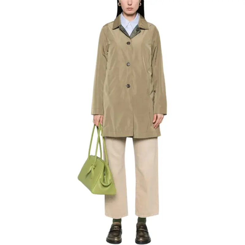 BARBOUR Straight Hem Buttoned Coat-2