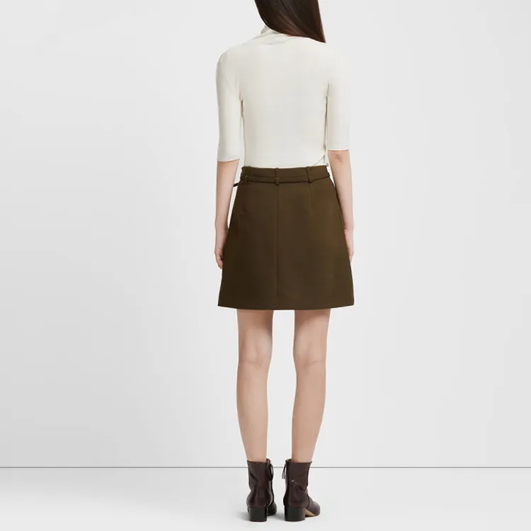 THEORY Casual Short Skirts Women's Oak-3