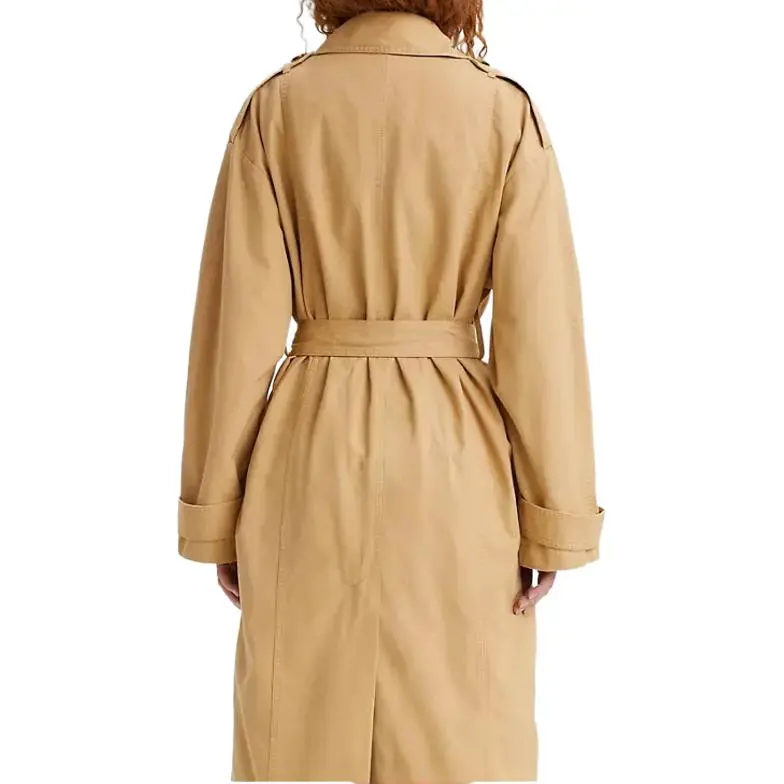 Levis Trench Coats Women's Khaki-4