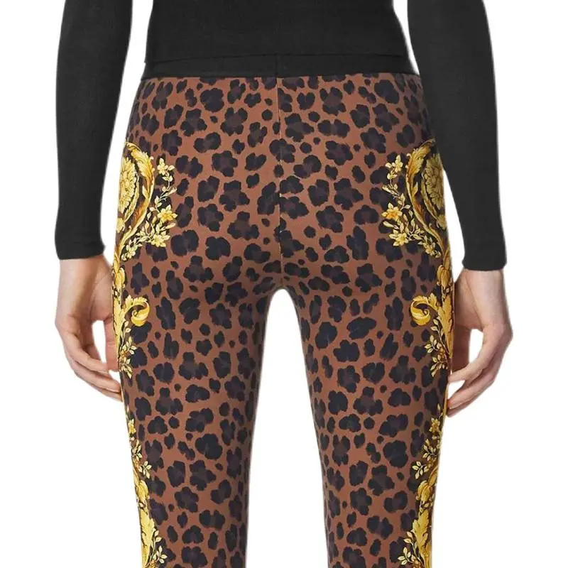 VERSACE Barocco Printed Elasticated Straps Leggings-5
