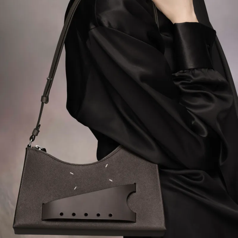Maison Margiela Leather Crossbody Bag Shoulder Bag Women's Coffee-5
