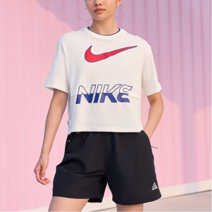 Nike T Shirt Women's Sail White-3