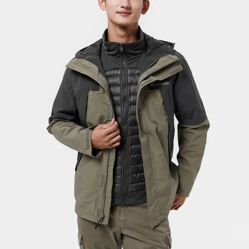 Columbia Omni Heat Waterproof And Windproof Windbreaker Jacket Men's Army Green-2