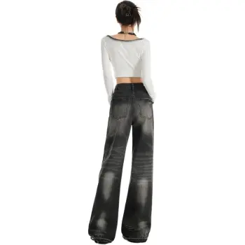 Wen Shan Jeans Unisex Black Gray