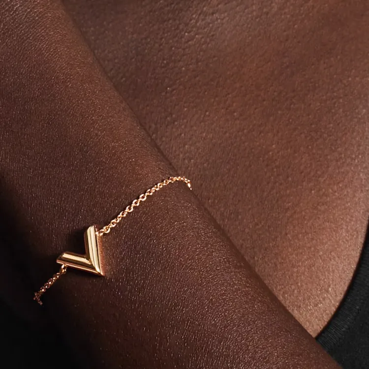 LOUIS VUITTON Metal Bracelets Unisex Rose Gold-2