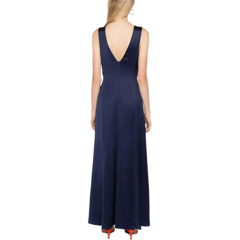 GIORGIO ARMANI Embellished Satin Midi Dress-2