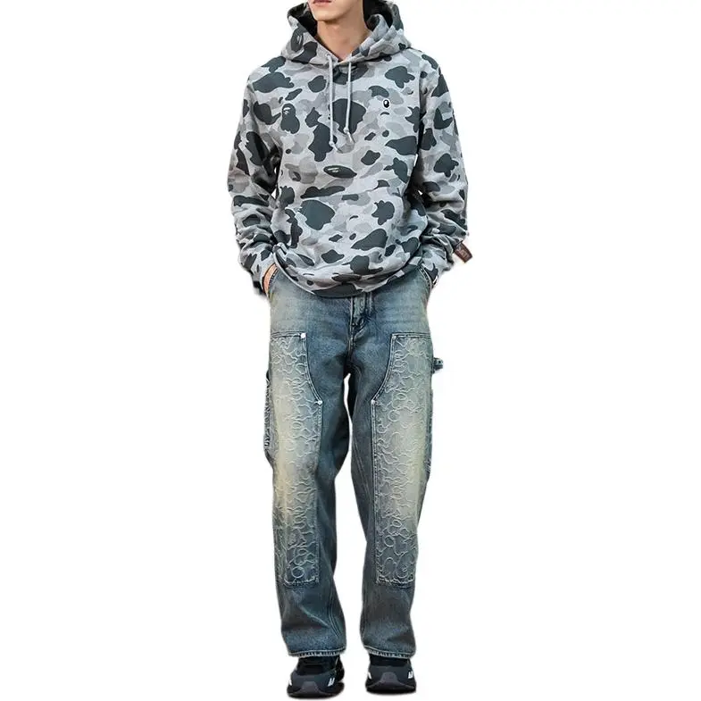 A BATHING APE Heather Camo Pullover Hoodie-3