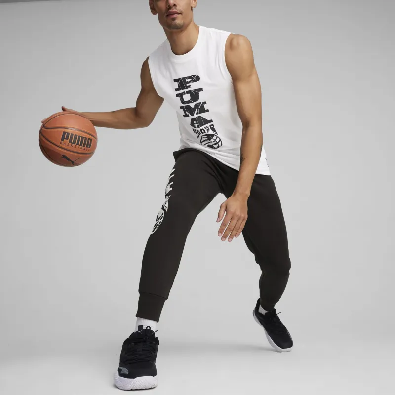 PUMA Hooper Tank Tops Men White-4