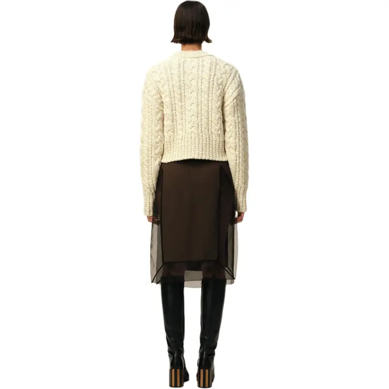 AMIPARIS Cable Knit Lurex Jumper-1