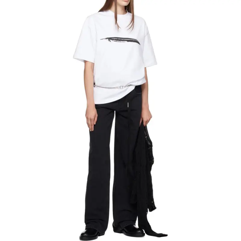 Ann Demeulemeester Motif Printed Crewneck T Shirt-2