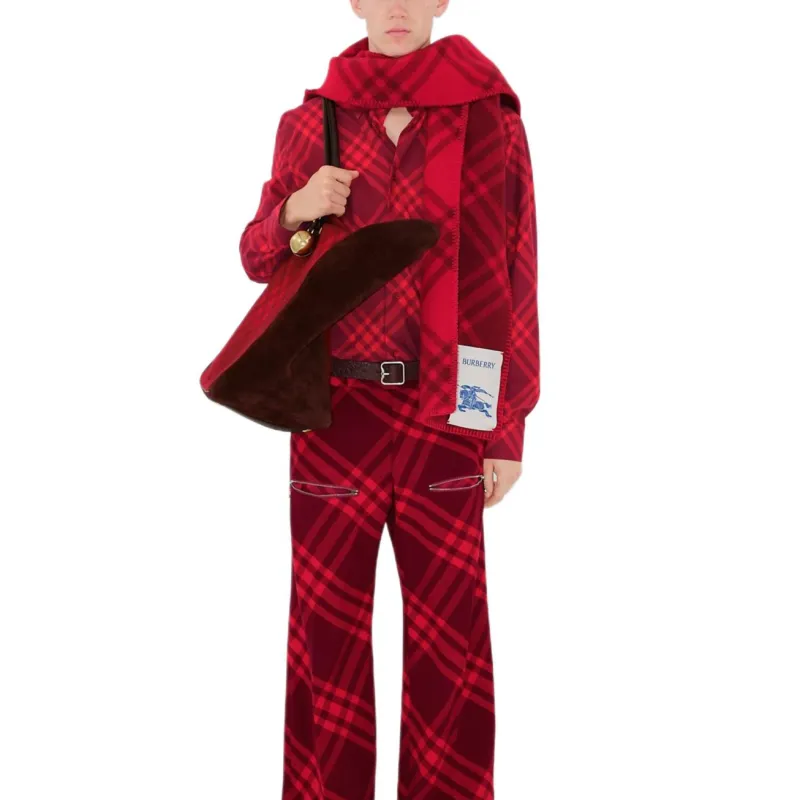 Burberry Shirt Men's Raspberry Red-6