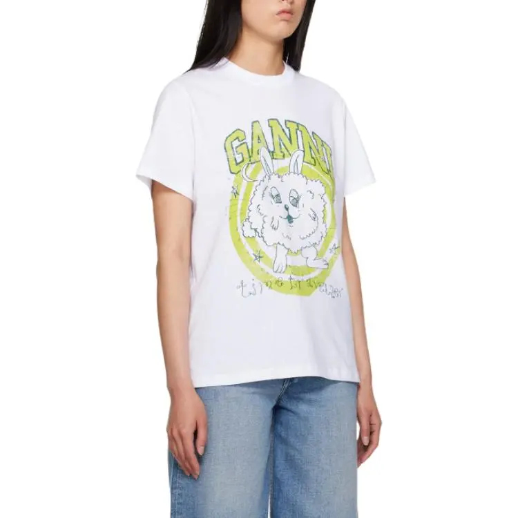 GANNI T Shirts Women's White-2