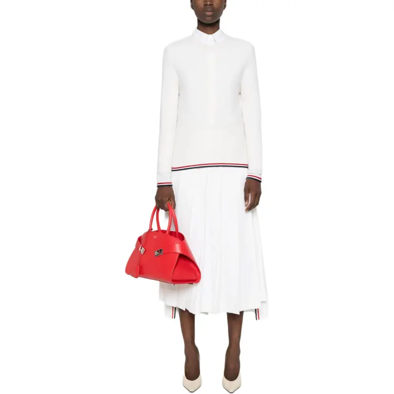 THOM BROWNE Striped border Cashmere Jumper-3