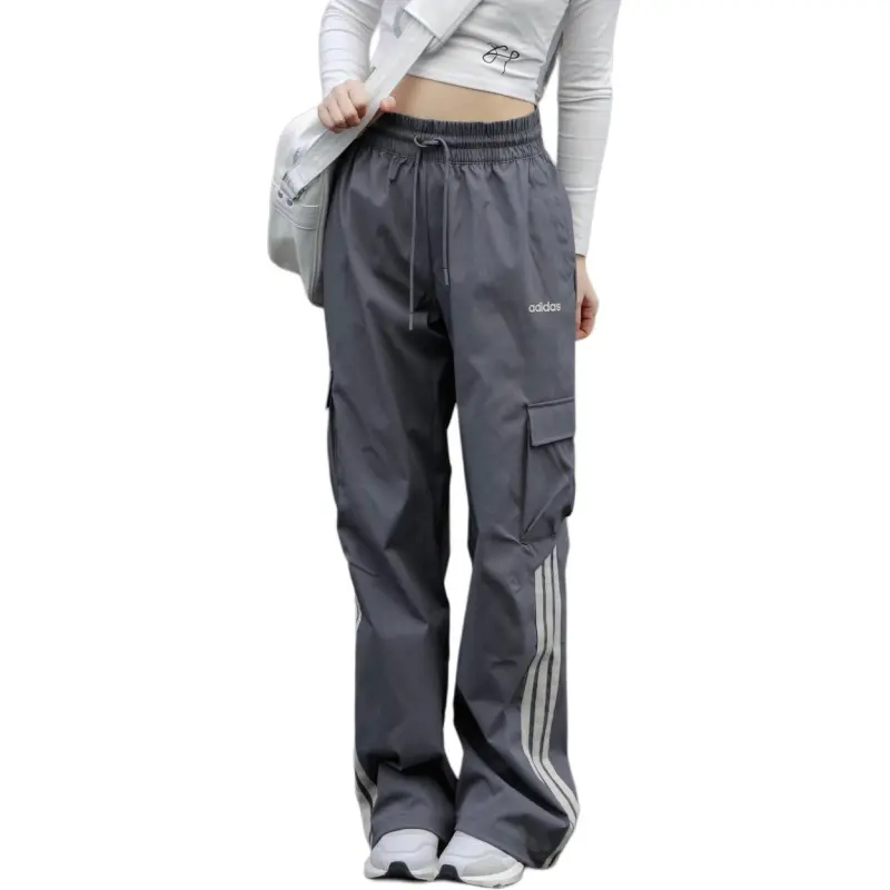 Adidas Knitted Sweatpants Women's Gray-2