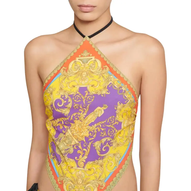 VERSACE One Piece Swimsuits Women's Yellow-3