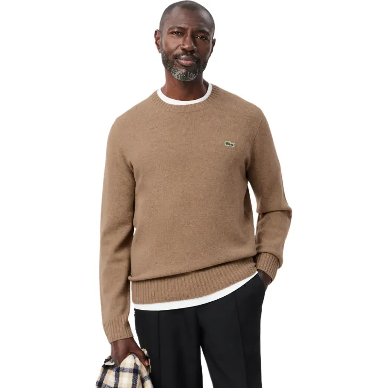 LACOSTE Cashmere Sweater Men's Beige-1