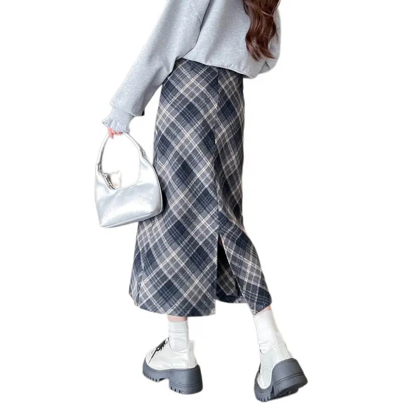 Tonlion Casual Long Skirts Women's Gothic Blue-2
