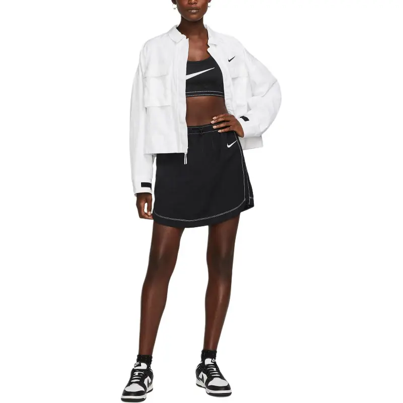 Nike SportswearSwoosh Casual Short Skirts Women's Black-1