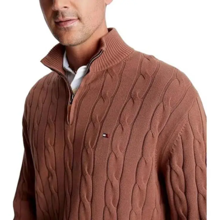 Tommy Hilfiger Sweaters Men Red Brown-4