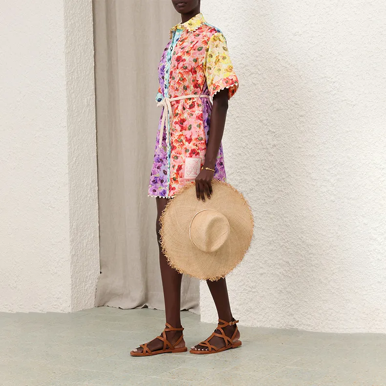 Zimmermann Lightburst Trimmed Shirt Dress-3