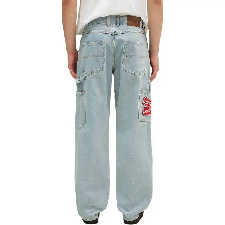 PLEASURES Jeans Men's Light Blue-4