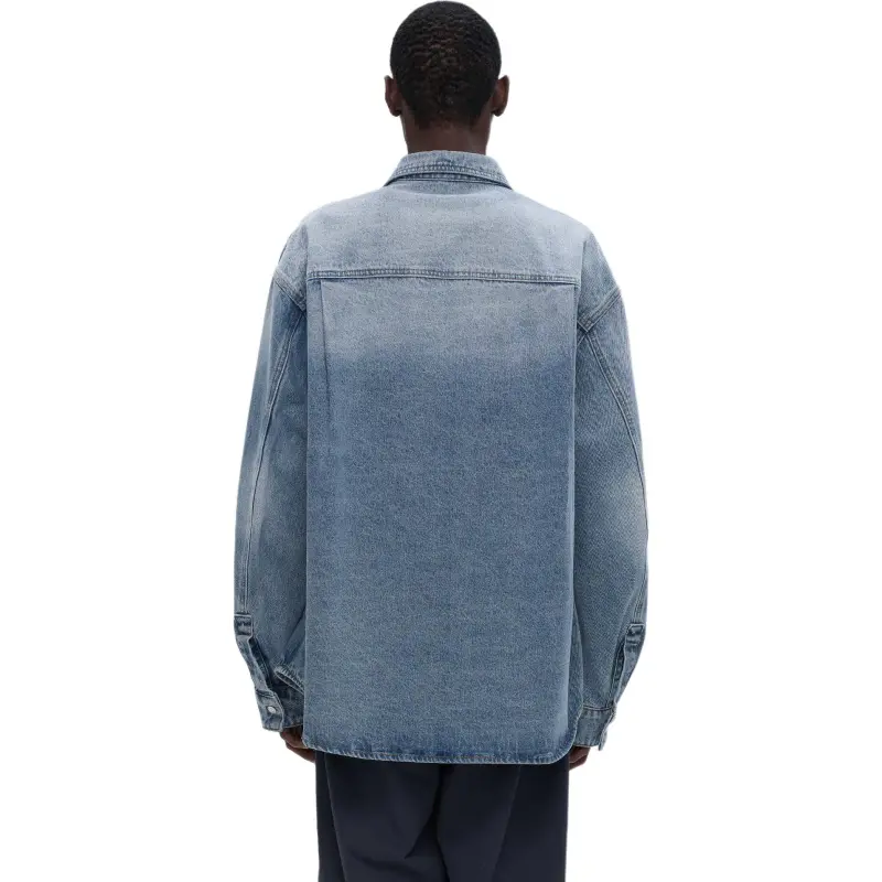 Dupu Contracted Denim Shirt Men's-2