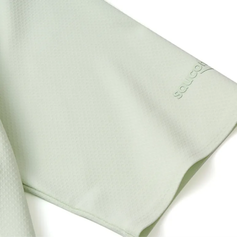 Saucony Drop Shoulder Sleeve T Shirt Women's Light Custard Green-1