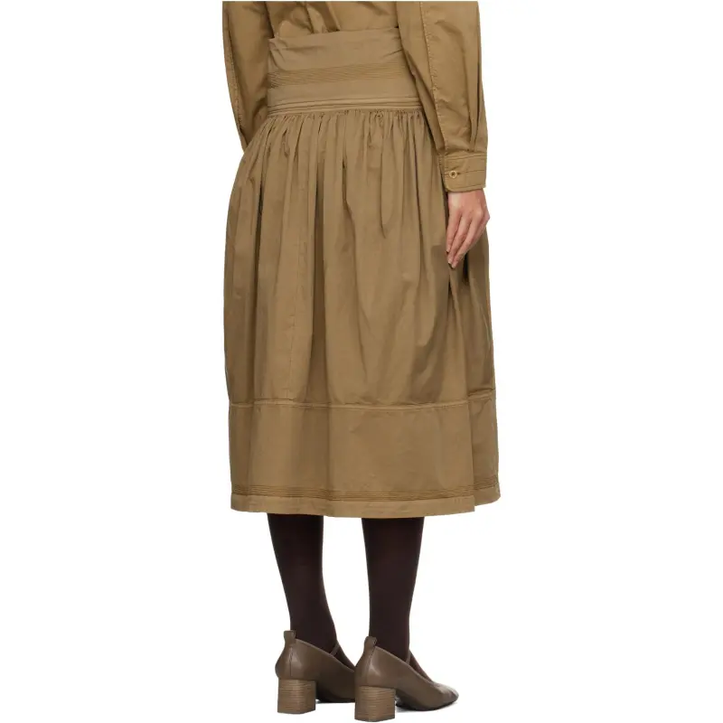 Lemaire Casual Long Skirt Women's Brown-1