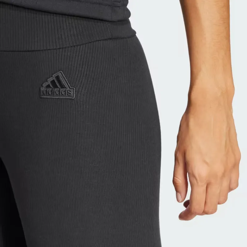 Adidas Lounge Ribbed High Waist 7/8 Leggings Women's Black-4