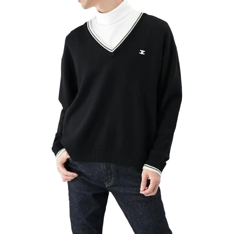 CELINE Triomphe V Neck Sweater-2